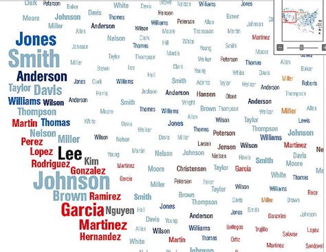 United States Predominant Surnames Map from National Geographic - Sassy ...