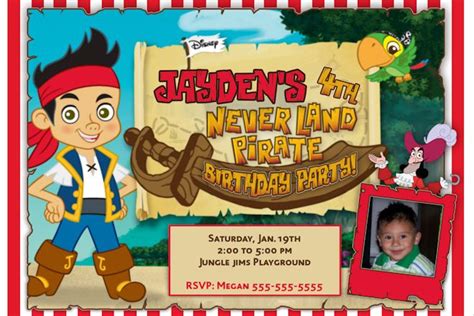 FREE Printable Jake and the Neverland Pirates Invitations Templates ...