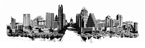 Austin Skyline Photomontage Digital Art by Carl Crum