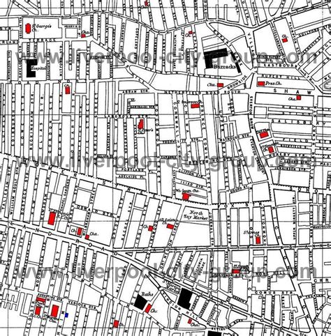 Liverpool Street Map A to Z 1901 - D3 - Vauxhall, Scotland Road ...