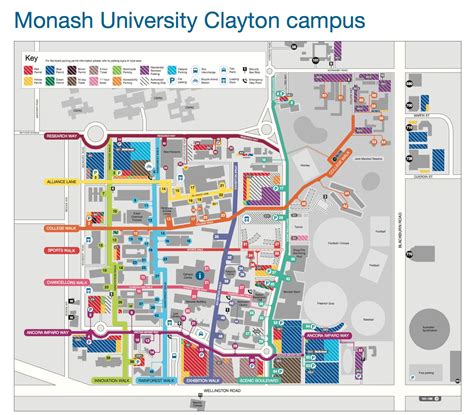 Monash university Clayton campus map - Monash university Clayton map ...