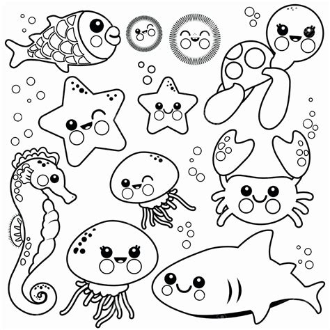 Baby Sea Animals Coloring Pages