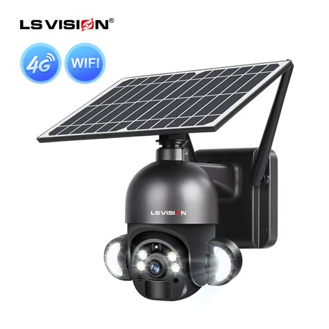 LS-WS09 4G/WIFI Solar Powered Outdoor Wireless Battery Security Camera ...