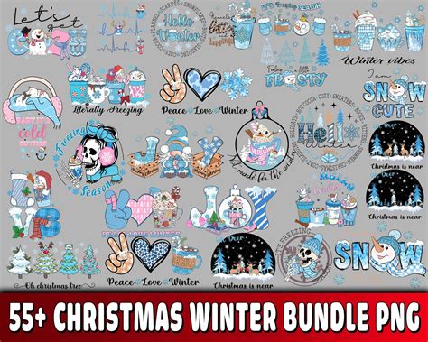 Christmas winter bundle PNG ,55+ file Christmas winter PNG , for Cricu ...