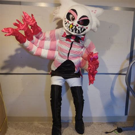 My Angel Dust cosplay is done! : r/HazbinHotel