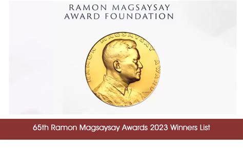 65th Ramon Magsaysay Awards 2023 Winners List | Sakshi Education