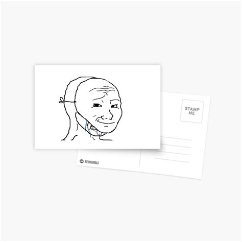 "crying wojak mask meme" Postcard by zetaexe | Redbubble