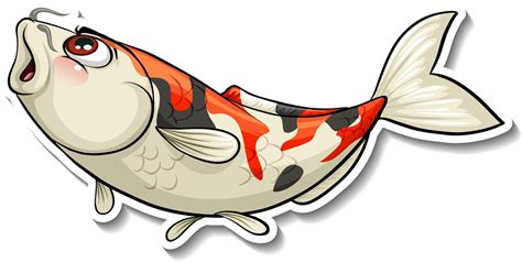 Koi carp fish cartoon sticker 2811973 Vector Art at Vecteezy