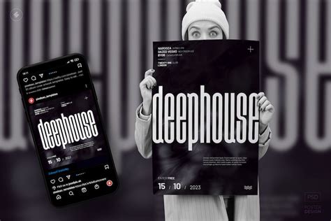 Deep House – Typographic Poster, Flyer Template, Graphic Templates ...