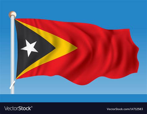 Flag of timor-leste Royalty Free Vector Image - VectorStock