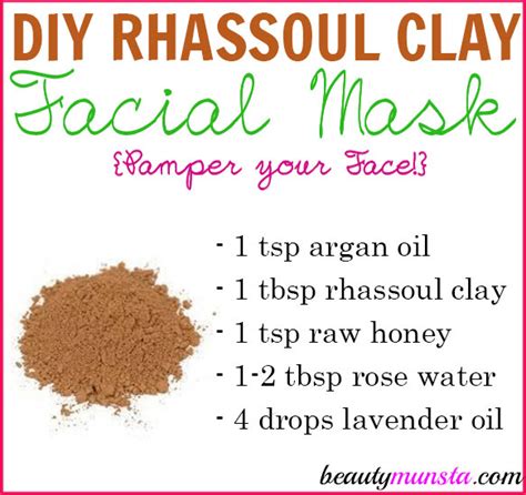 DIY Rhassoul Clay Face Mask for Soft, Smooth Skin - beautymunsta - free ...