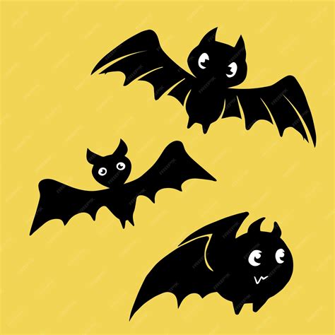 Premium Vector | Bat halloween black cute simple vector