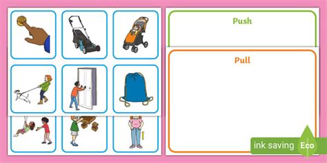 Push or Pull Sorting Cards | Forces | Science | Primary