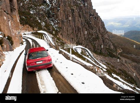 The infamous Jacob's Ladder road climb at Ben Lomond, Tasmania ...