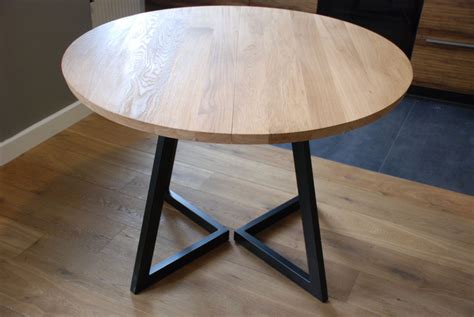 Mesa redonda extensible diseño moderno acero y madera | Dining table ...