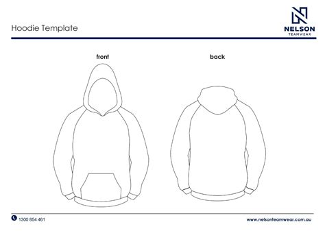 Blank Hoodie Template Free