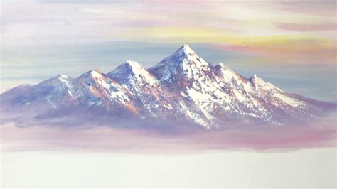 simple snowy mountain painting - Phung Allan