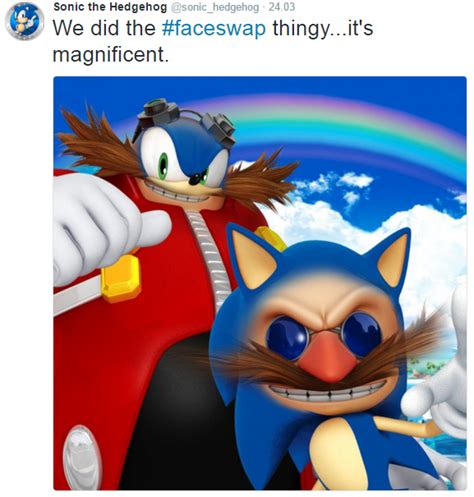 Sonic and Eggman face swap | @Sonic_Hedgehog | Know Your Meme