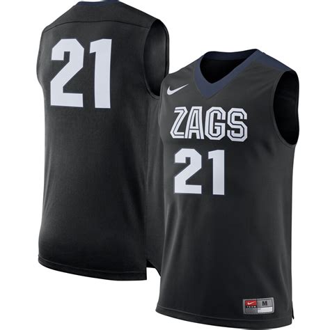 Nike Gonzaga Bulldogs Black College Replica Basketball Jersey