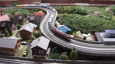 my z scale 4 train layout - YouTube