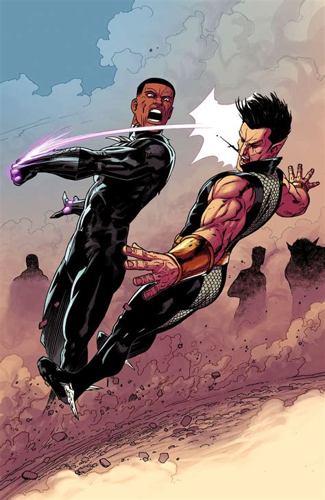 Black Panther vs Namor by Kev Walker | Black panther marvel, Black ...