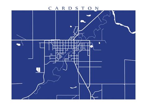 Cardston Alberta Map Print - Etsy