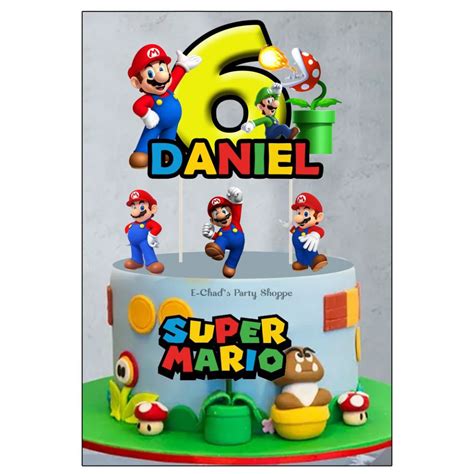 super mario cake topper personalized | Lazada PH