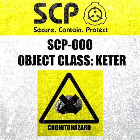 SCP-000 containment label by DROP-THERAPY on DeviantArt