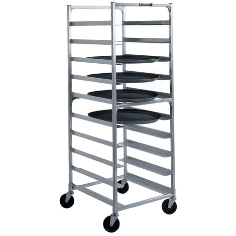 Lakeside 8582 Aluminum Oval Tray Cart for 23 1/2" x 29" Trays - 9 Tray ...