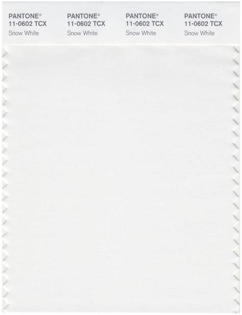 Pantone Smart 11-0602 TCX Color Swatch Card | Snow White | Magazine ...