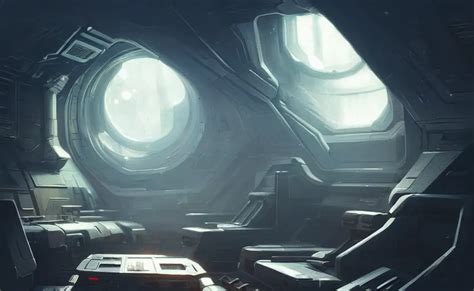 spaceship interior, fantasy, natural light, concept | Stable Diffusion