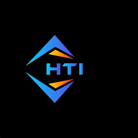 HTI abstract technology logo design on Black background. HTI creative ...