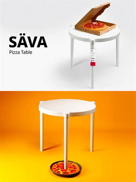 IKEA Partners with Pizza Hut to Create the SAVA Pizza Table Inspired by ...