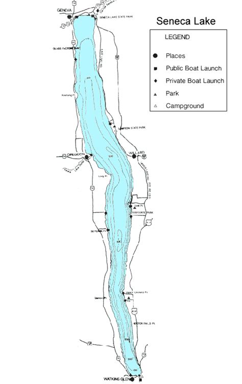 Large Map Of Seneca Lake - NYS Dept. of Environmental Conservation