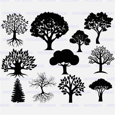 Tree svg Tree Silhouette svg Tree Silhouette digital