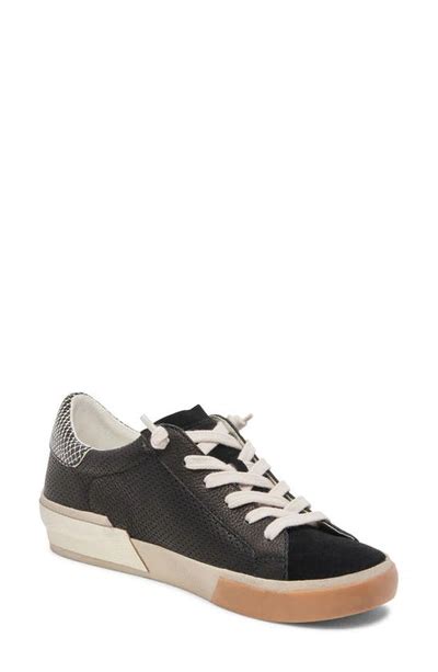 Dolce Vita Zina Sneaker In Black/ Silver Perf | ModeSens