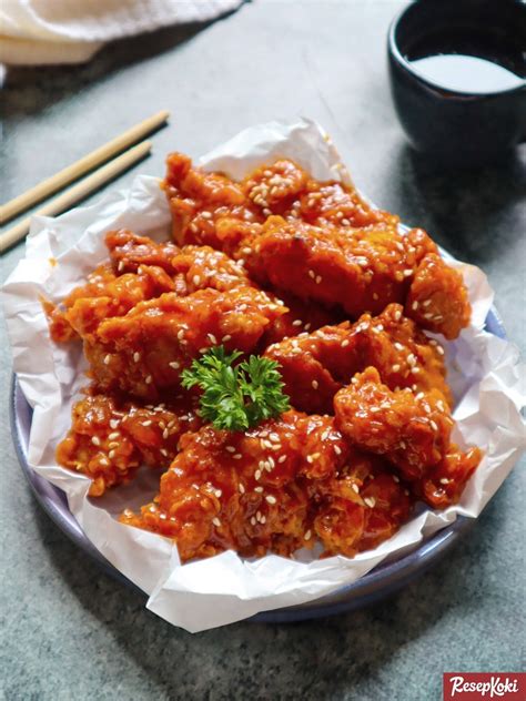 Korean Spicy Chicken Wow Lezat Banget! - Resep | ResepKoki