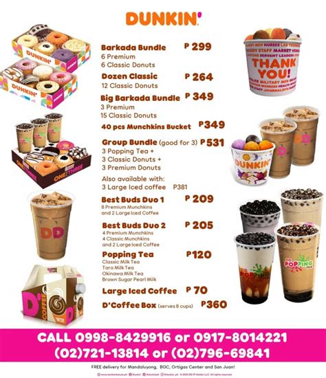 Dunkin Donuts Menu With Updated Prices Philippines 2024