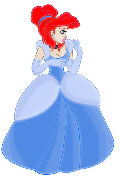 Ariel as Cinderella Crossover by trinityfox on DeviantArt