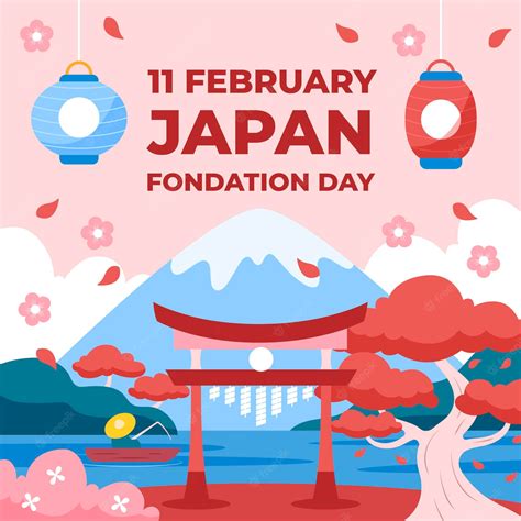 Free Vector | Flat design foundation day japan