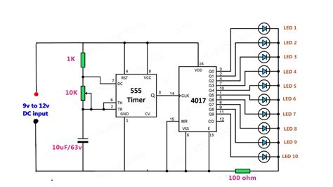 24 Channel Led Chaser Circuit Diagram