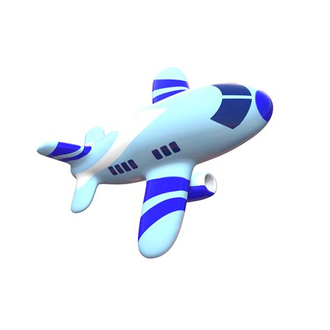 Airplane cartoon png 3d model 10996710 PNG