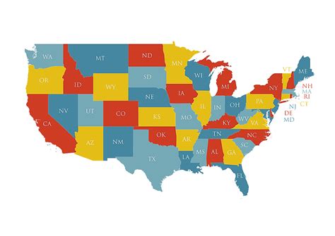 USA States (Two-Letter Abbreviations) - WorldAtlas