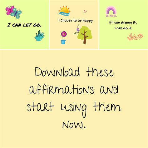 Printable Positive Affirmation Cards For Teens