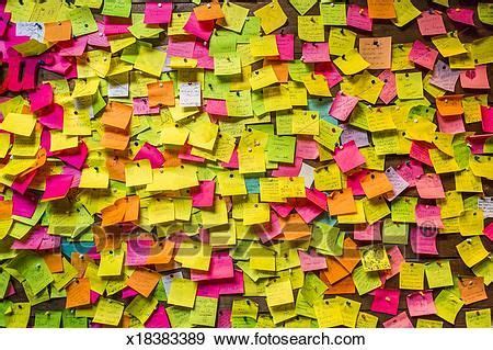 Wall covered in post it notes View Large Photo Image | Post it notes ...