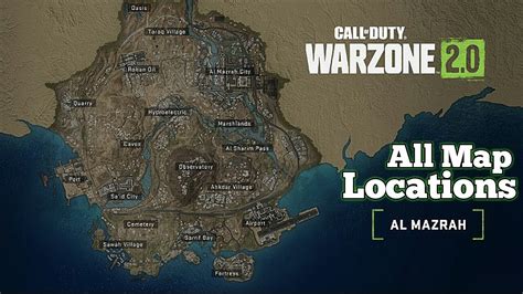 New Call of Duty Warzone 2.0 All Map Locations On Al Mazrah - YouTube