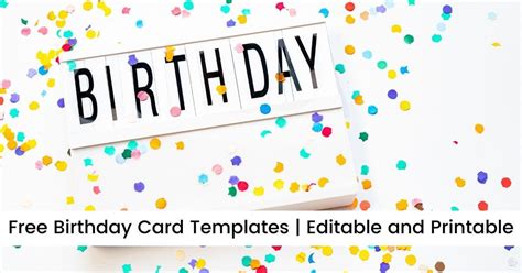 Coletar 31+ imagem happy birthday card template - br.thptnganamst.edu.vn