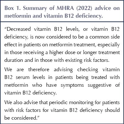 Metformin use and vitamin B12 deficiency: New MHRA guidance ...