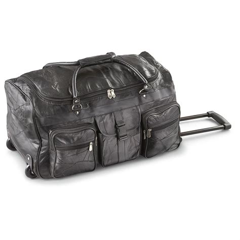 Leather Carry On Duffel Bag With Wheels | Paul Smith