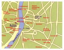 India in Maps : Gandhinagar City Map